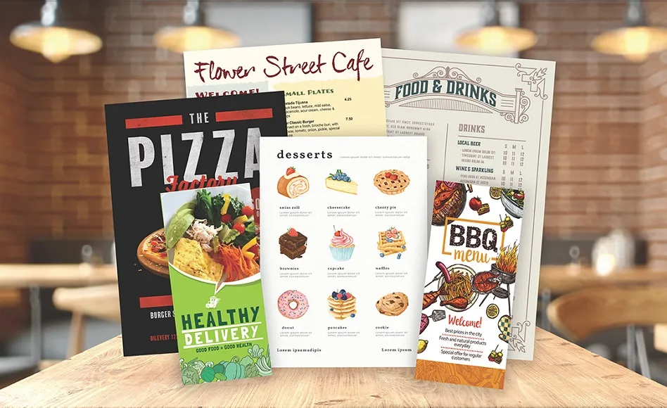 Menu printing Bournemouth