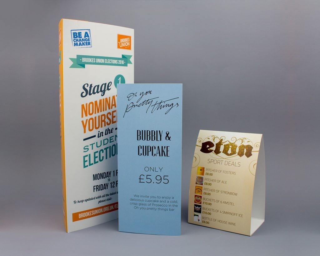 Table Tents Printing Bournemouth